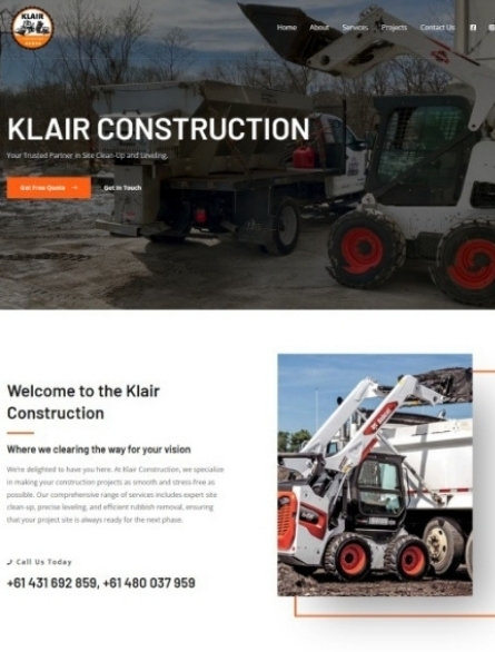 Homepage design with hero banner by Web Works